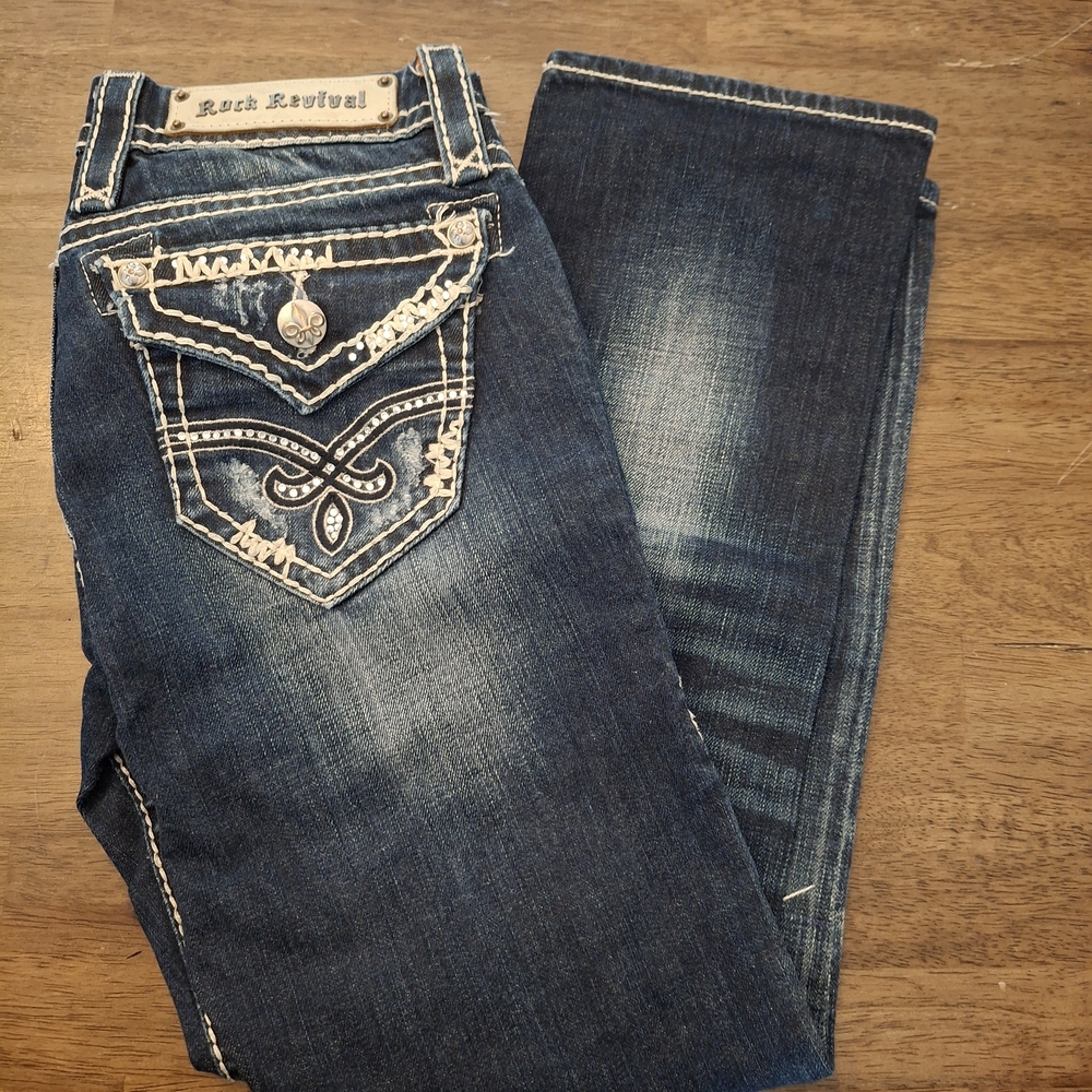 Rock Revival Elaina 27 Capri Women's Blue Jeans